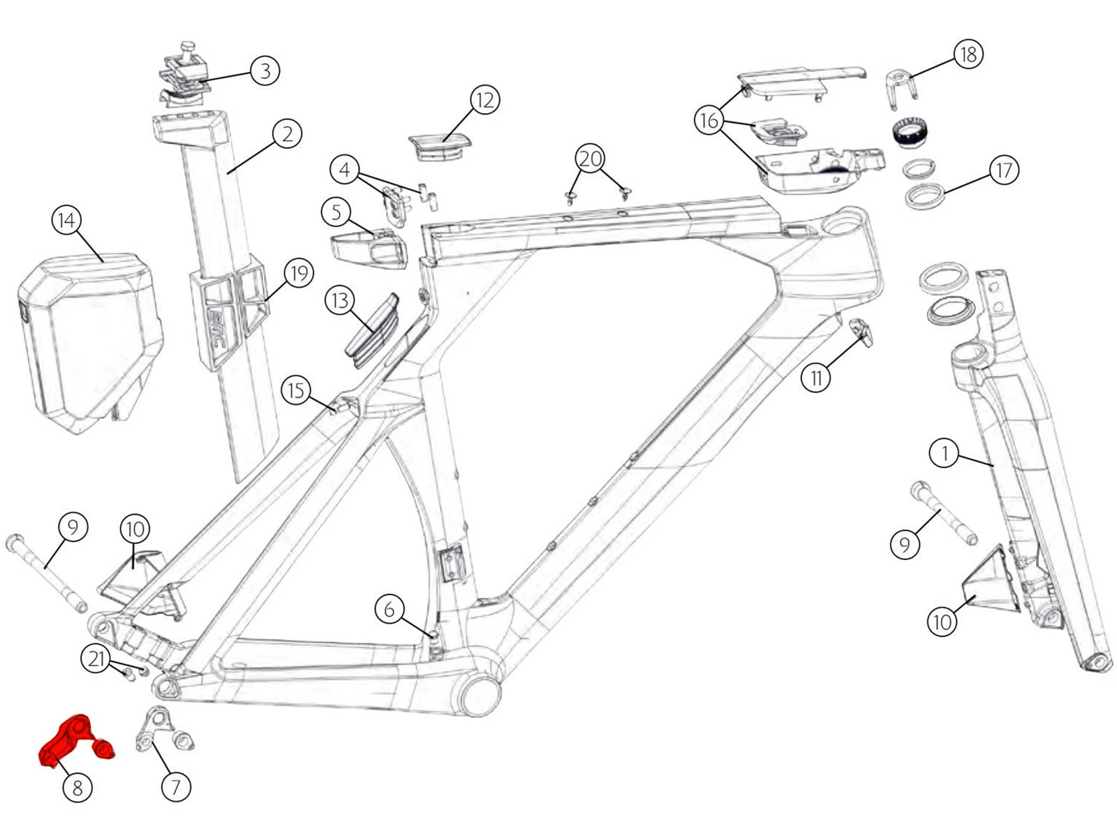 BMC Dropout 59 Patte De Dérailleur 301093 (direct-mount Shimano) 6 BMC Dropout 59 Patte De Dérailleur 301093 (direct-mount Shimano) – Image 4