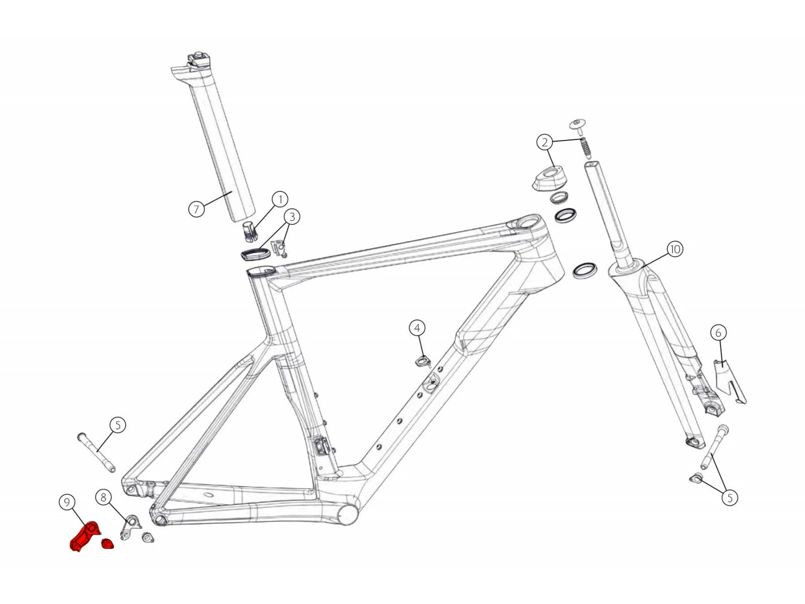 BMC Dropout 59 Patte De Dérailleur 301093 (direct-mount Shimano) 7 BMC Dropout 59 Patte De Dérailleur 301093 (direct-mount Shimano) – Image 5