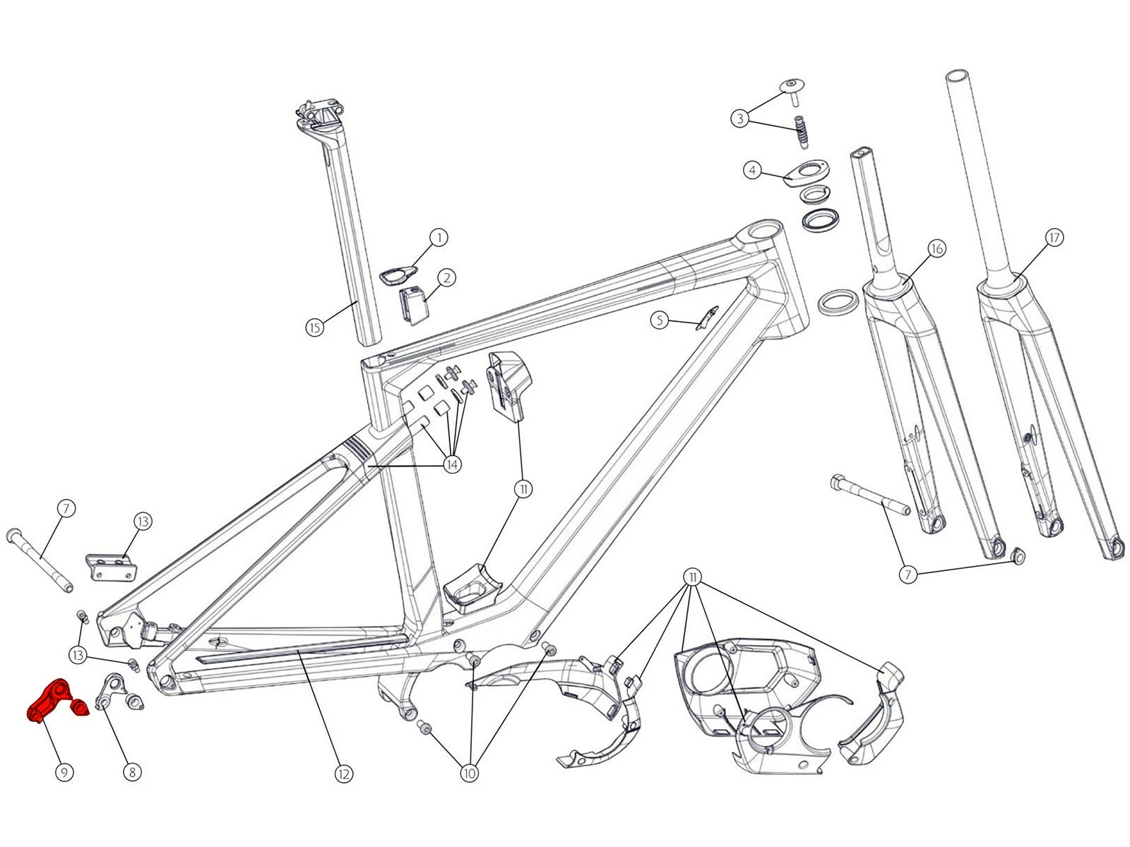 BMC Dropout 59 Patte De Dérailleur 301093 (direct-mount Shimano) 8 BMC Dropout 59 Patte De Dérailleur 301093 (direct-mount Shimano) – Image 6
